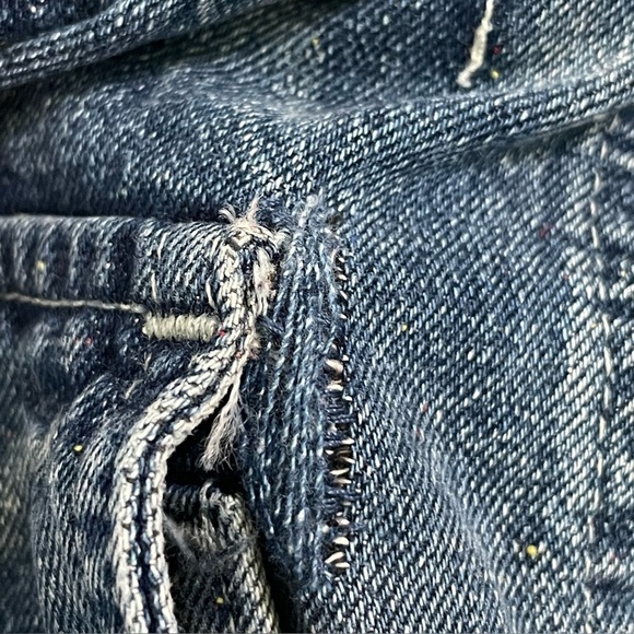 Dr. Collectors Drop Crotch Denim Pant Braided Rope Waist Low Slung Jeans Small - Picture 12 of 14